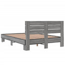 sengestel 120x200 cm konstrueret træ og metal grå sonoma-eg - xlshop.dk