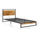 sengestel 90x200 cm metal - xlshop.dk
