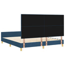 Sengestel med hovedgærde Blå 180 x 200 cm Stof - xlshop.dk
