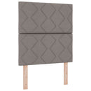 Sengestel med hovedgærde Gråbrun 80 x 200 cm Stof - xlshop.dk