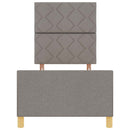 Sengestel med hovedgærde Gråbrun 80 x 200 cm Stof - xlshop.dk