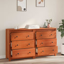 Sideboard 2 pcs VoksBrun 140 x 35 x 80 cm Massivt fyrretræ - xlshop.dk