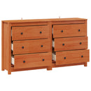 Sideboard 2 pcs VoksBrun 140 x 35 x 80 cm Massivt fyrretræ - xlshop.dk