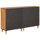 Sideboard 2 stk. 120 x 33,5 x 75 cm Massivt mangotræ Brun - xlshop.dk