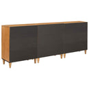 Sideboard 3 stk. 180 x 33,5 x 75 cm Massivt mangotræ Brun - xlshop.dk