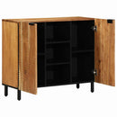 Sideboard med hylde Brun 90 x 33 x 75 cm Massivt mangotræ - xlshop.dk