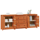 Sideboard med skuffe 3 pcs VoksBrun Massivt fyrretræ - xlshop.dk