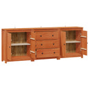 Sideboard med skuffe 3 pcs VoksBrun Massivt fyrretræ - xlshop.dk