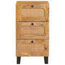 Sideboard med skuffe Brun 40 x 33 x 75 cm Massivt mangotræ - xlshop.dk