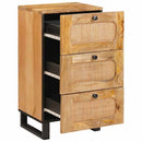 Sideboard med skuffe Brun 40 x 33 x 75 cm Massivt mangotræ - xlshop.dk