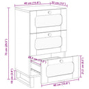 Sideboard med skuffe Brun 40 x 33 x 75 cm Massivt mangotræ - xlshop.dk