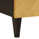 Sideboard Sort og Guld 60 x 33 x 75 cm Massivt mangotræ - xlshop.dk