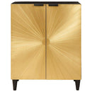 Sideboard Sort og Guld 60 x 33 x 75 cm Massivt mangotræ - xlshop.dk