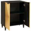 Sideboard Sort og Guld 60 x 33 x 75 cm Massivt mangotræ - xlshop.dk
