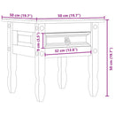 sidebord Corona 50x50x50 cm massivt fyrretræ - xlshop.dk