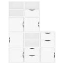 sidekabinetter 5 stk ODDA 40x24x79 cm massivt fyrretræ hvid - xlshop.dk