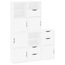 sidekabinetter 5 stk ODDA 40x24x79 cm massivt fyrretræ hvid - xlshop.dk