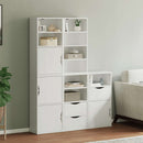 sidekabinetter 5 stk ODDA 40x24x79 cm massivt fyrretræ hvid - xlshop.dk