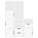 sidekabinetter 5 stk ODDA 40x24x79 cm massivt fyrretræ hvid - xlshop.dk