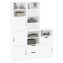 sidekabinetter 5 stk ODDA 40x24x79 cm massivt fyrretræ hvid - xlshop.dk