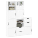 sidekabinetter 5 stk ODDA 40x24x79 cm massivt fyrretræ hvid - xlshop.dk