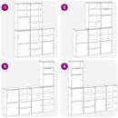 sidekabinetter 5 stk ODDA 40x24x79 cm massivt fyrretræ hvid - xlshop.dk