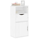 sideskab ODDA med skuffe 40x24x79 cm massivt fyrretræ hvid - xlshop.dk