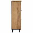skab 40x33x110 cm massivt mangotræ brun - xlshop.dk