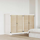 Skabsdør med dør 4 stk. Naturfarvet 49,5 x 2,1 x 110 cm - xlshop.dk