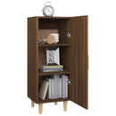 skænk 34,5x34x90 cm konstrueret træ brun egetræsfarve - xlshop.dk