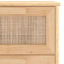 skænk 40x30x90 cm massivt fyrretræ og naturlig rattan brun - xlshop.dk