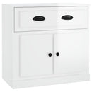 skænk 70x35,5x67,5 cm konstrueret træ hvid højglans - xlshop.dk