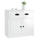 skænk 70x35,5x67,5 cm konstrueret træ hvid højglans - xlshop.dk