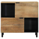 skænk 80x33x75 cm massivt mangotræ brun - xlshop.dk