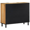 skænk 90x33x75 cm massivt mangotræ brun - xlshop.dk