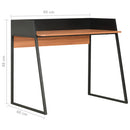 skrivebord 90x60x88 cm sort og brun - xlshop.dk