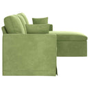 Sofa Lys grøn 228 x 134 x 80 cm Fløjl - xlshop.dk