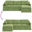 Sofa Lys grøn 228 x 134 x 80 cm Fløjl - xlshop.dk