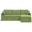 Sofa Lys grøn 228 x 134 x 80 cm Fløjl - xlshop.dk