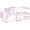 Sofa Lys grøn 228 x 134 x 80 cm Fløjl - xlshop.dk