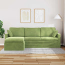 Sofa Lys grøn 228 x 134 x 80 cm Fløjl - xlshop.dk