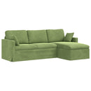 Sofa Lys grøn 228 x 134 x 80 cm Fløjl - xlshop.dk