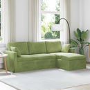 Sofa Lys grøn 228 x 134 x 80 cm Fløjl - xlshop.dk