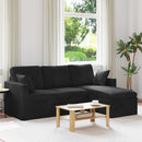 Sofa Sort 198 x 134 x 80 cm Fløjl - xlshop.dk