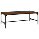 sofabord 100x50x35 cm konstrueret træ brun egetræsfarve - xlshop.dk