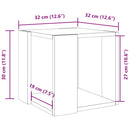 sofabord 32x32x30 cm konstrueret træ betongrå - xlshop.dk