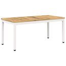Sofabord Hvid 50 x 100,5 x 45 cm Massivt Akacietræ - xlshop.dk