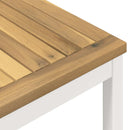 Sofabord Hvid 50 x 100,5 x 45 cm Massivt Akacietræ - xlshop.dk