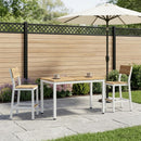 Sofabord Hvid 50 x 100,5 x 45 cm Massivt Akacietræ - xlshop.dk