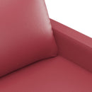 sofasæt 2 dele med hynder kunstlæder vinrød - xlshop.dk